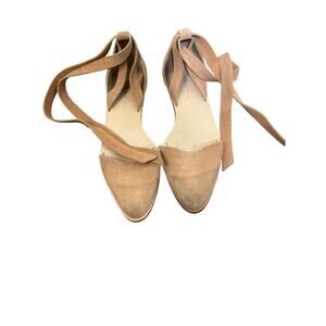 Loeffler Randall Tan Suede Slip On Flat Sz 9